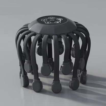 Orange Octopus Head Massager, 10/20 Independent Massage Heads, Wireless Vibration Scalp Scratcher for Daily Relaxation